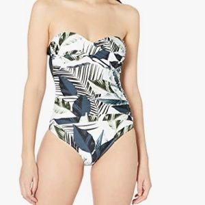 La Blanca Bandeau One Piece Swimsuit, Medium